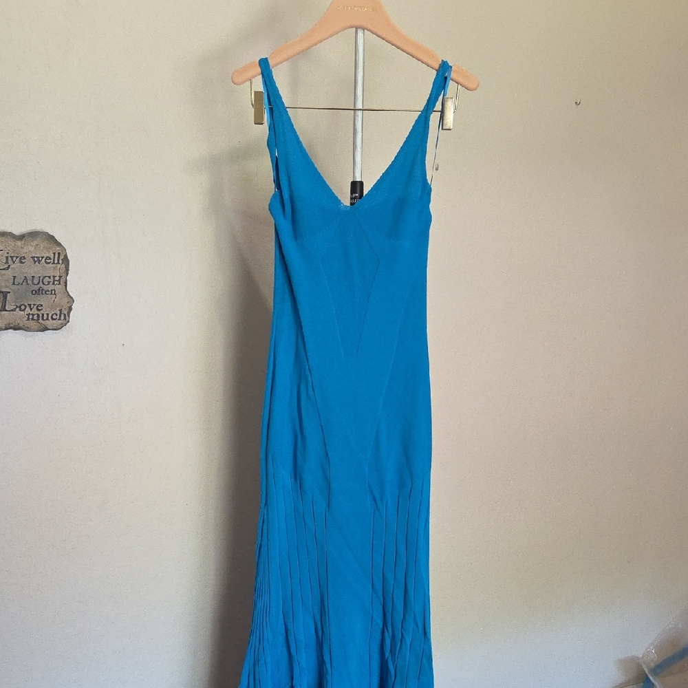 Hanifa Vibrant Blue Backless Dress